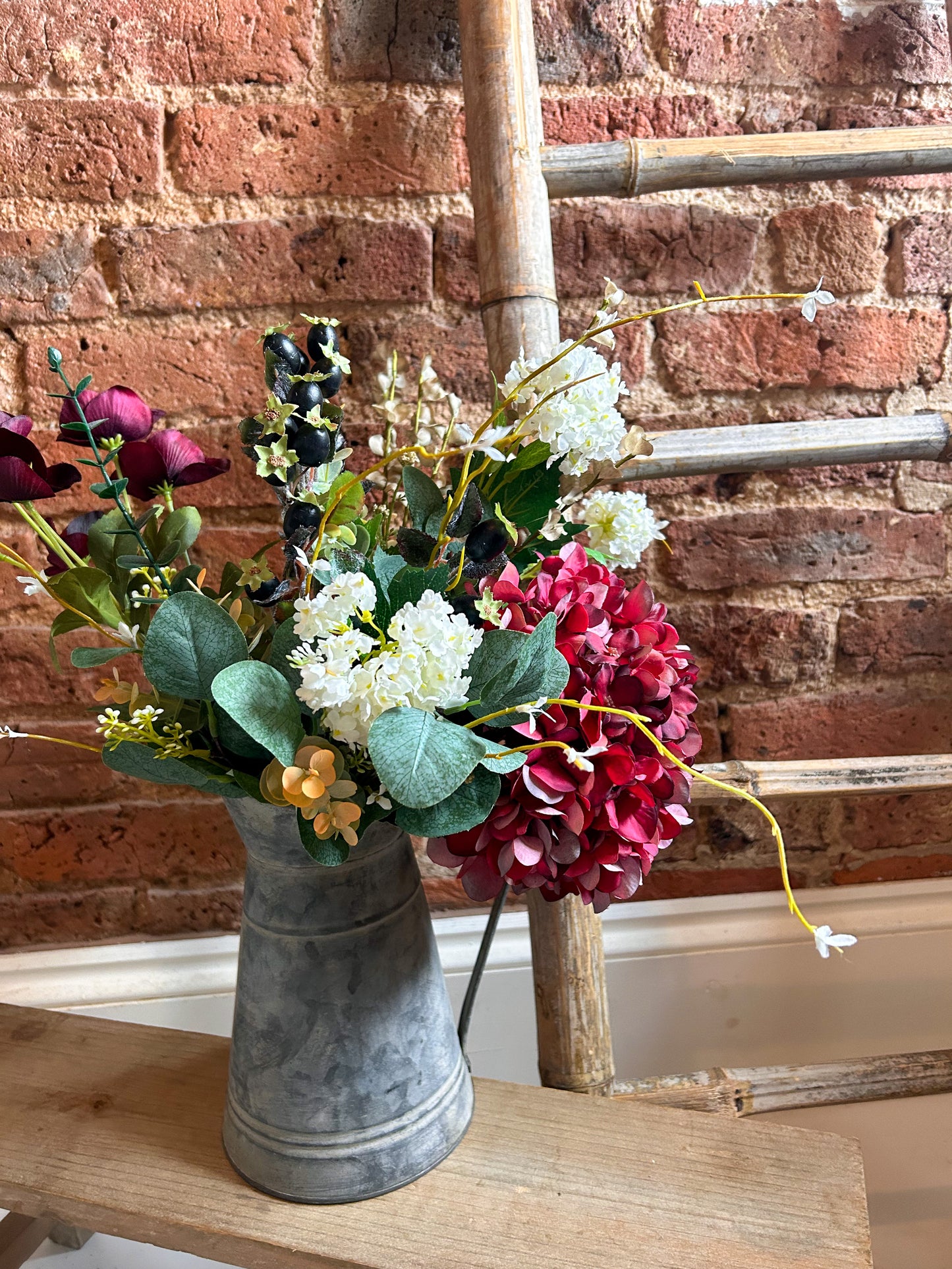 Bamboo Display Ladder With 4 Rungs - The Barn Shed