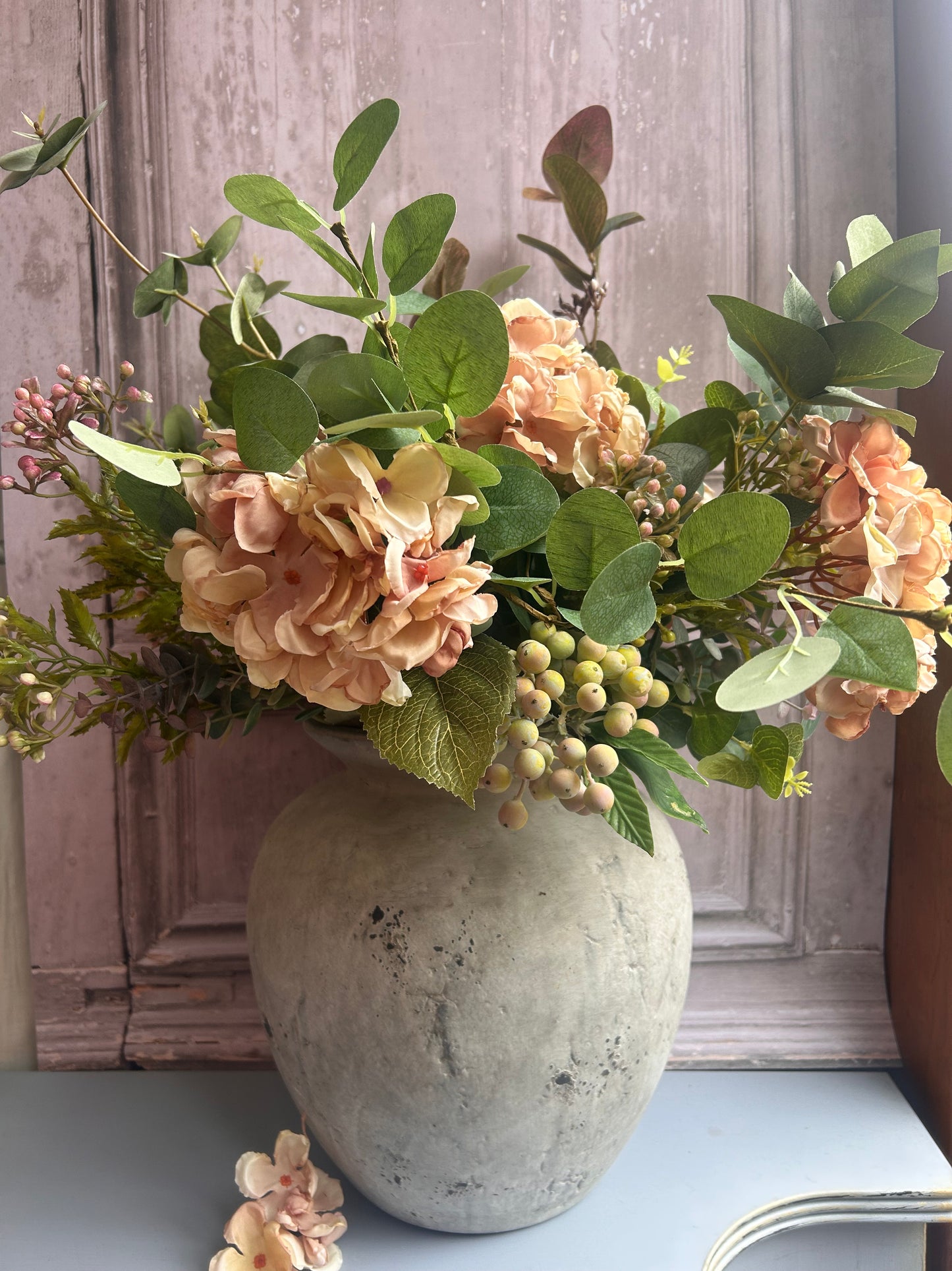 Blush Hydrangea Artificial Flower Arrangement