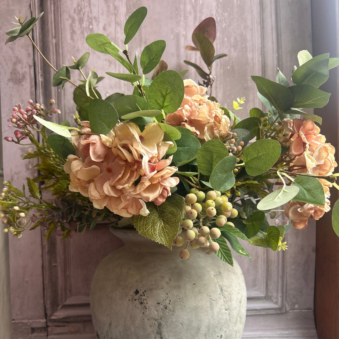 Blush Hydrangea & Dried Flower Bouquet