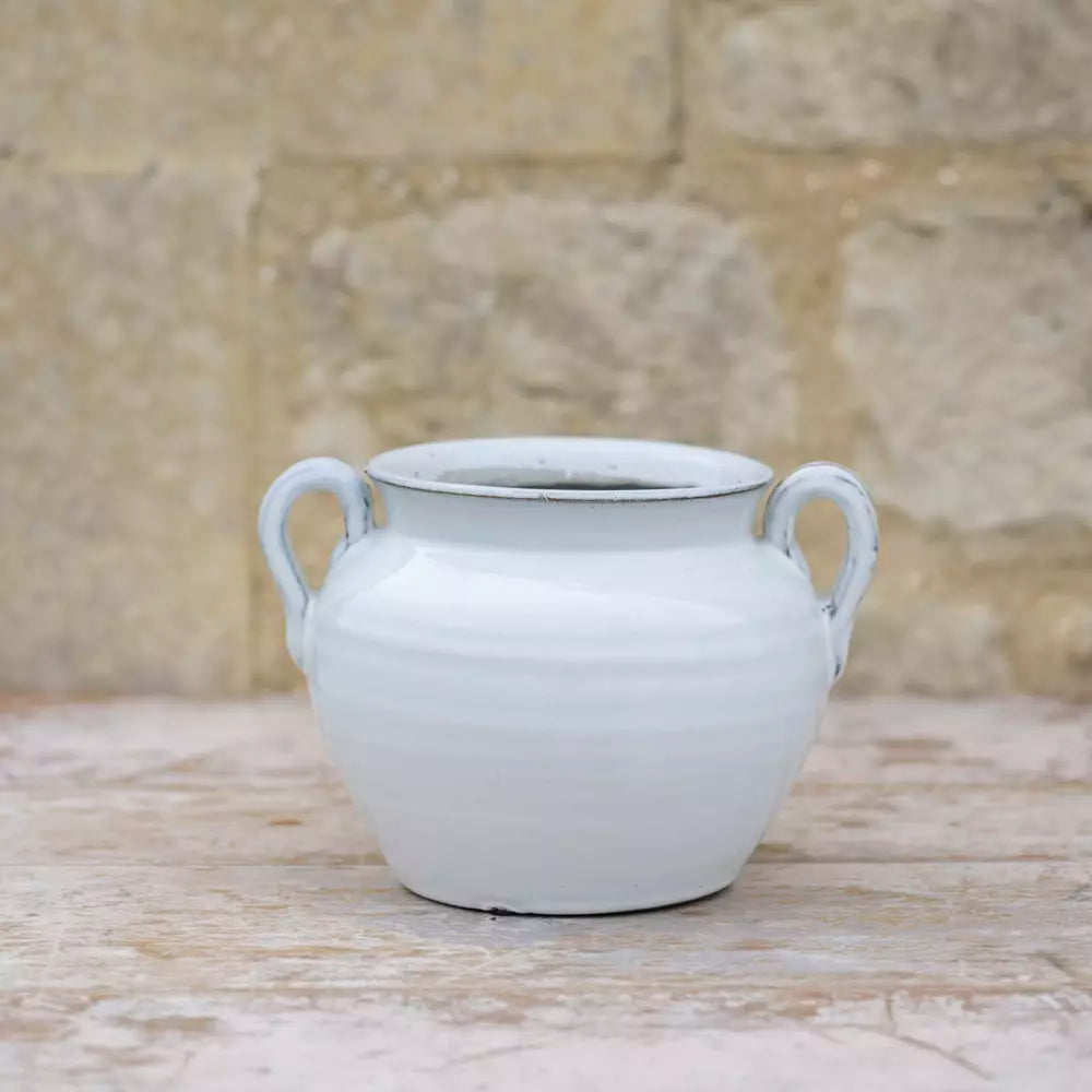 Glazed Vase with Handles