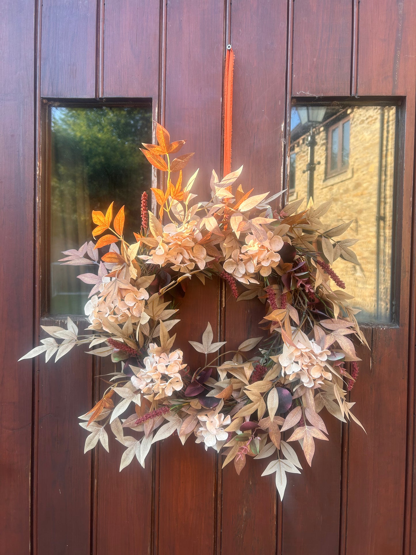 Rustic Autumn Wreath in Artificial Flowers