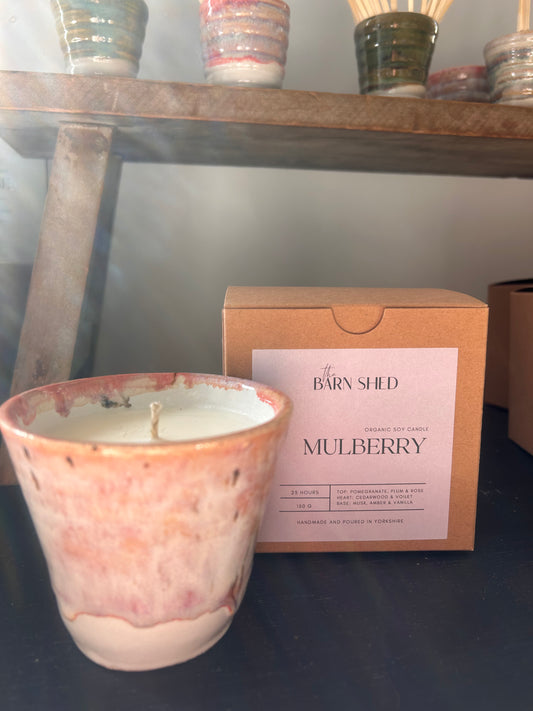 Rustic Candle - Mulberry -Handmade candle