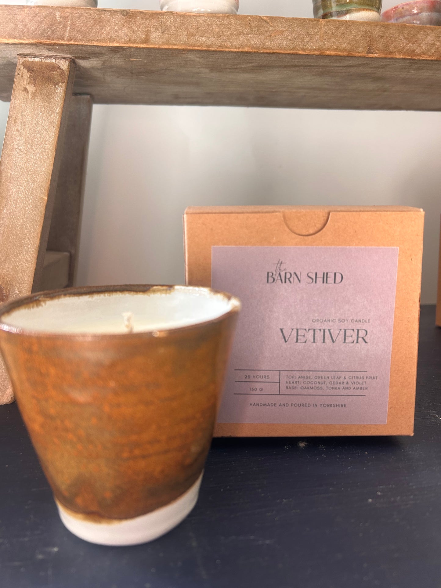 Rustic Candle - Vetiver -Handmade Candle