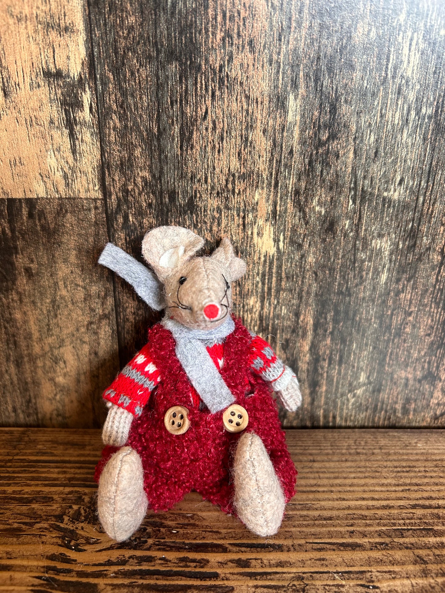 Sitting Fabric Mice in Dungarees