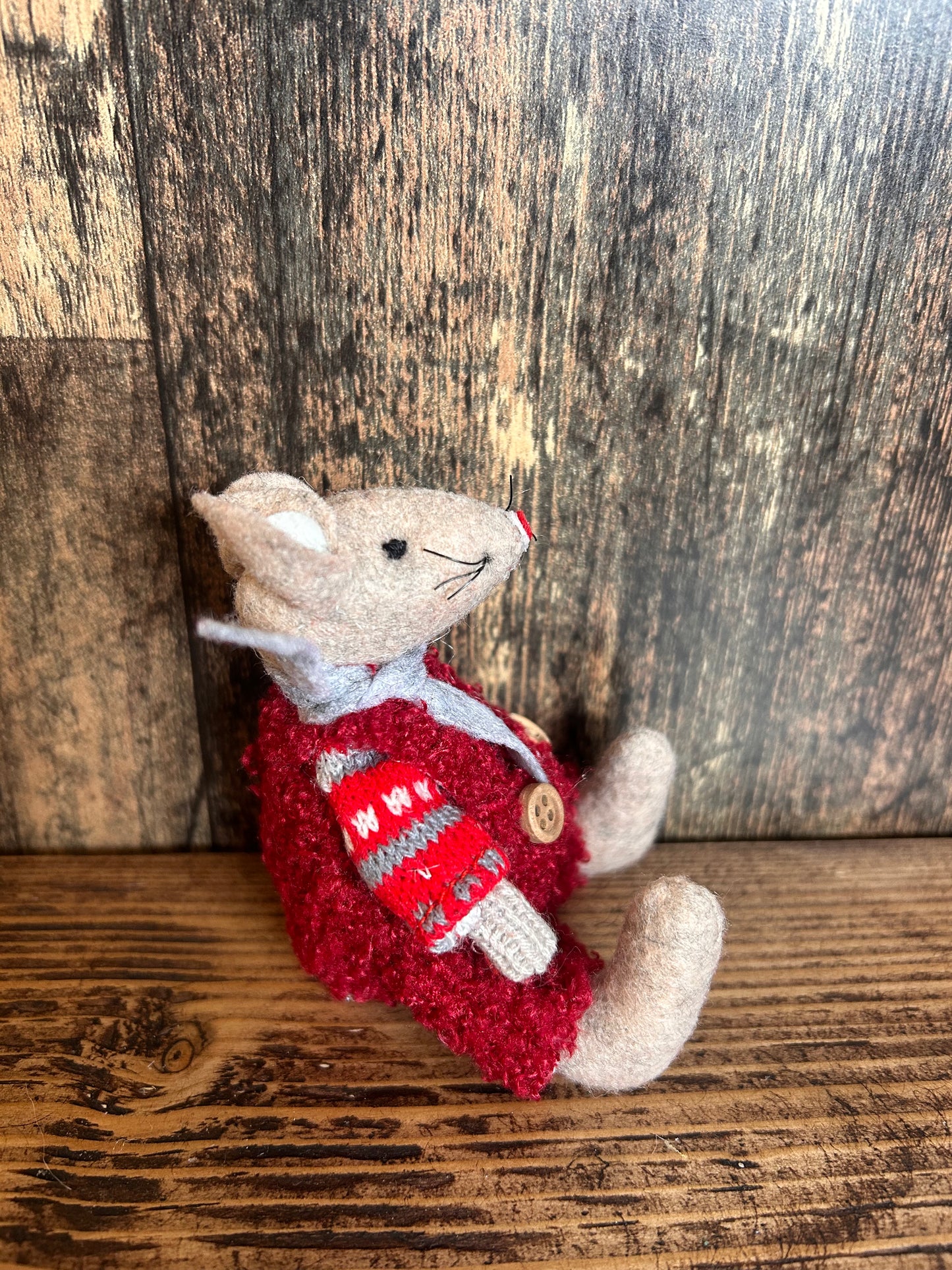 Sitting Fabric Mice in Dungarees
