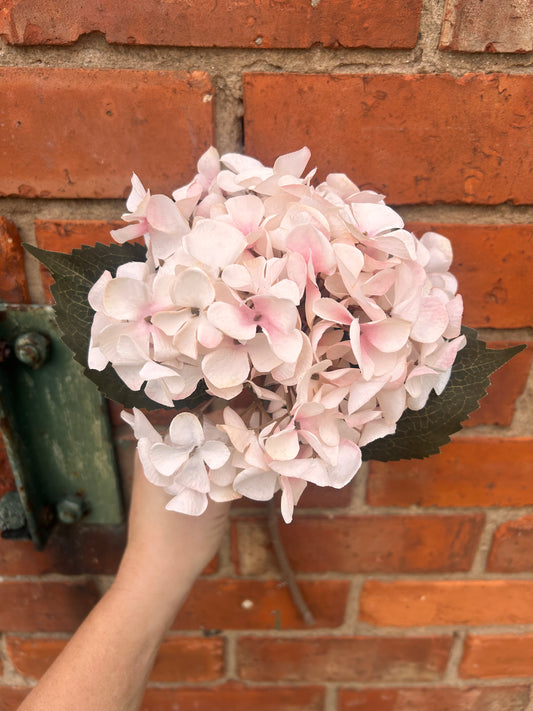 Faux Hydrangea Stem – Blush Pink