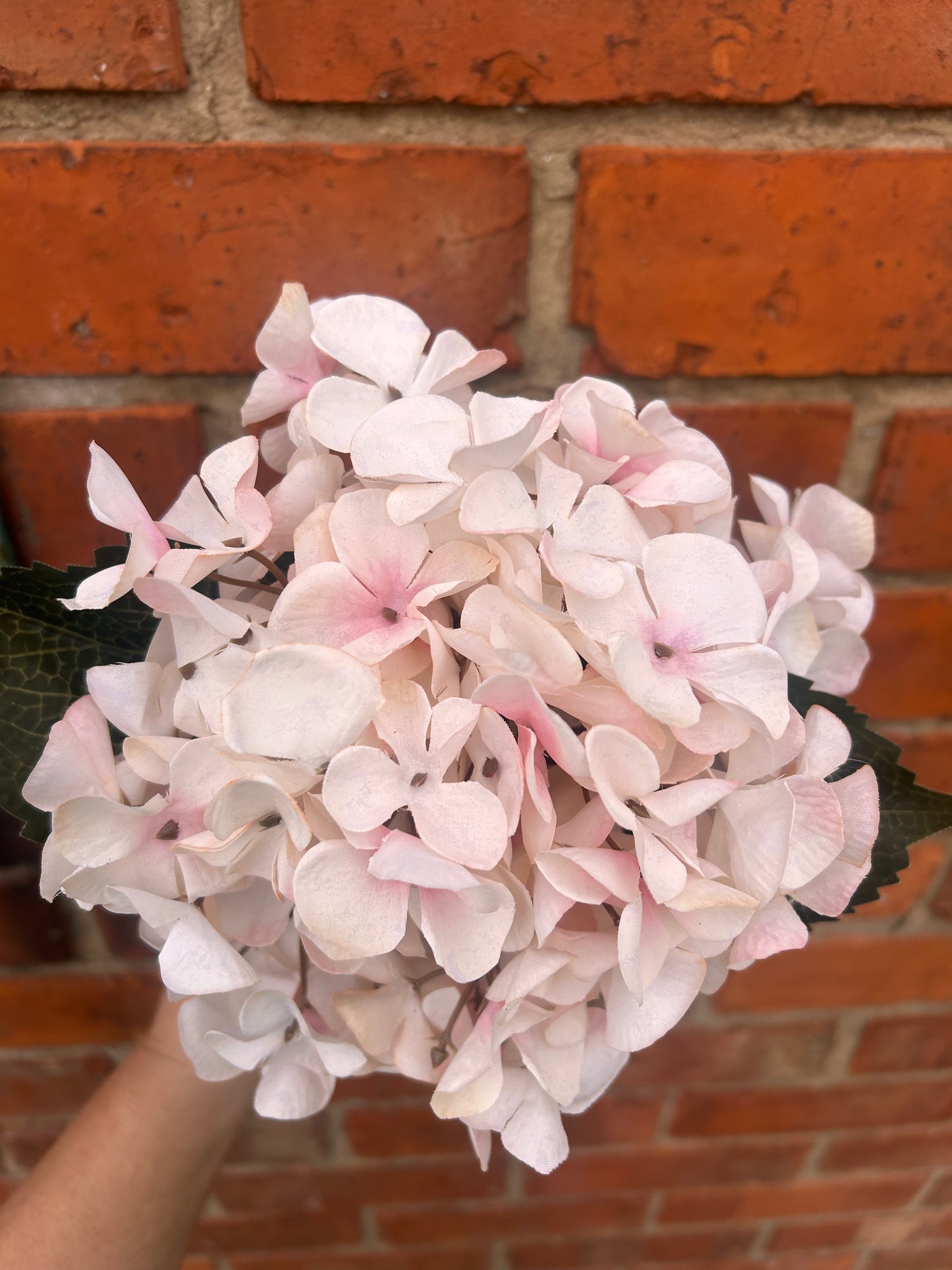 Faux Hydrangea Stem – Blush Pink