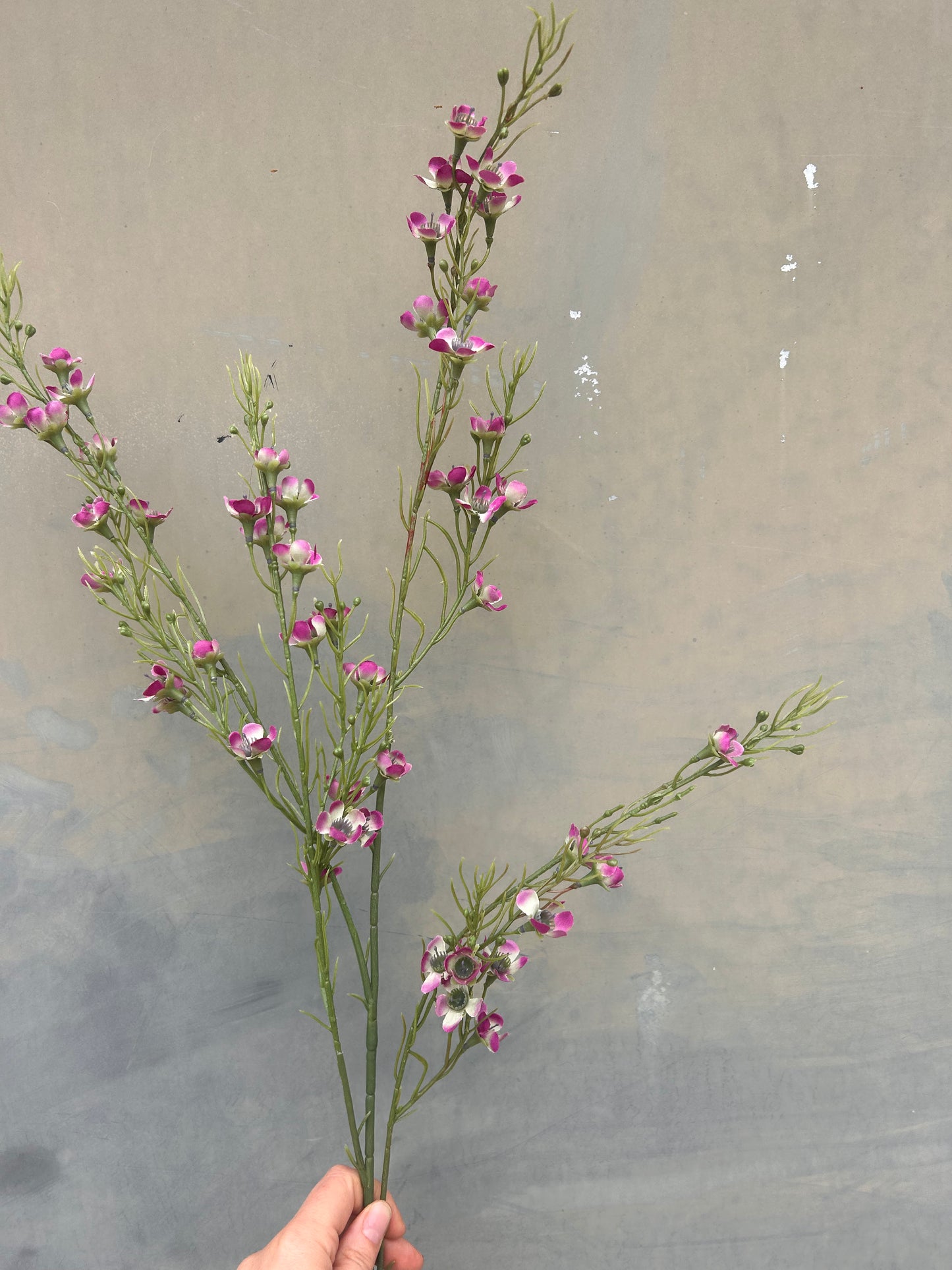 Faux Waxflower Spray – Pink & White