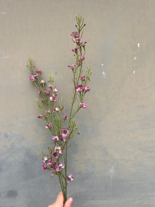 Faux Waxflower Spray – Pink & White