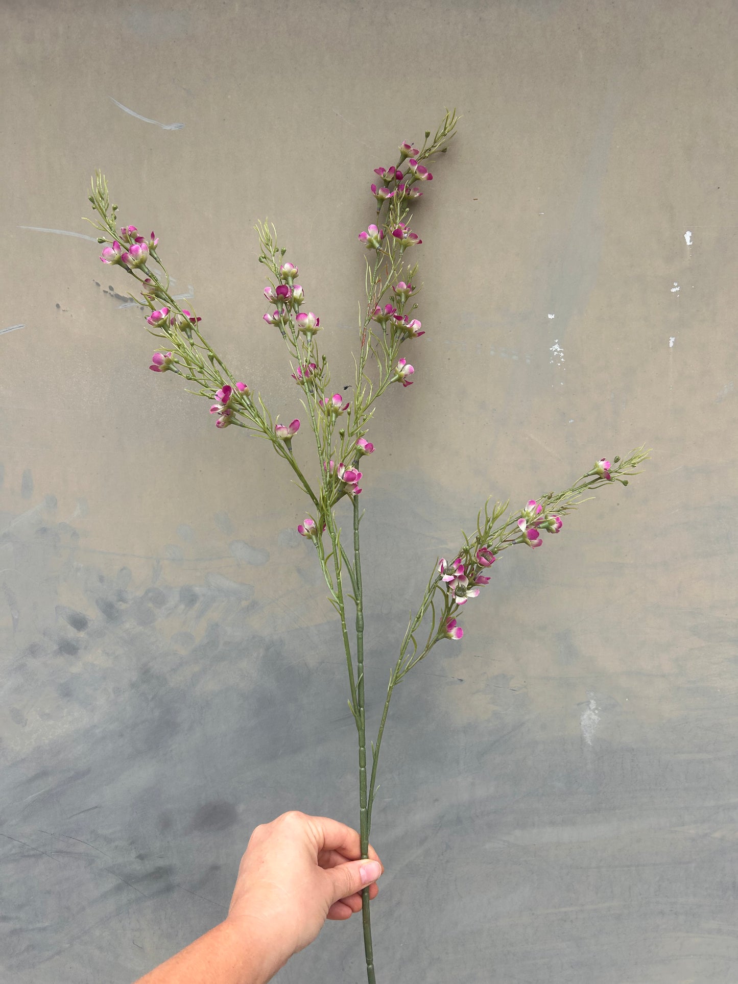 Faux Waxflower Spray – Pink & White