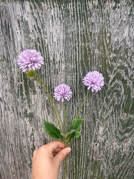 Faux Scabiosa Spray – Soft Lilac