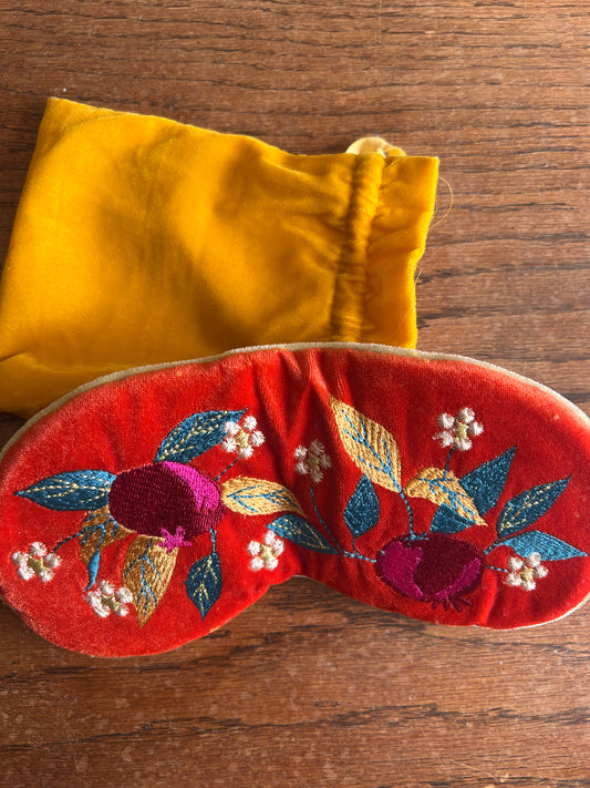 Luxury Lavender Velvet Eye Mask – Tangerine