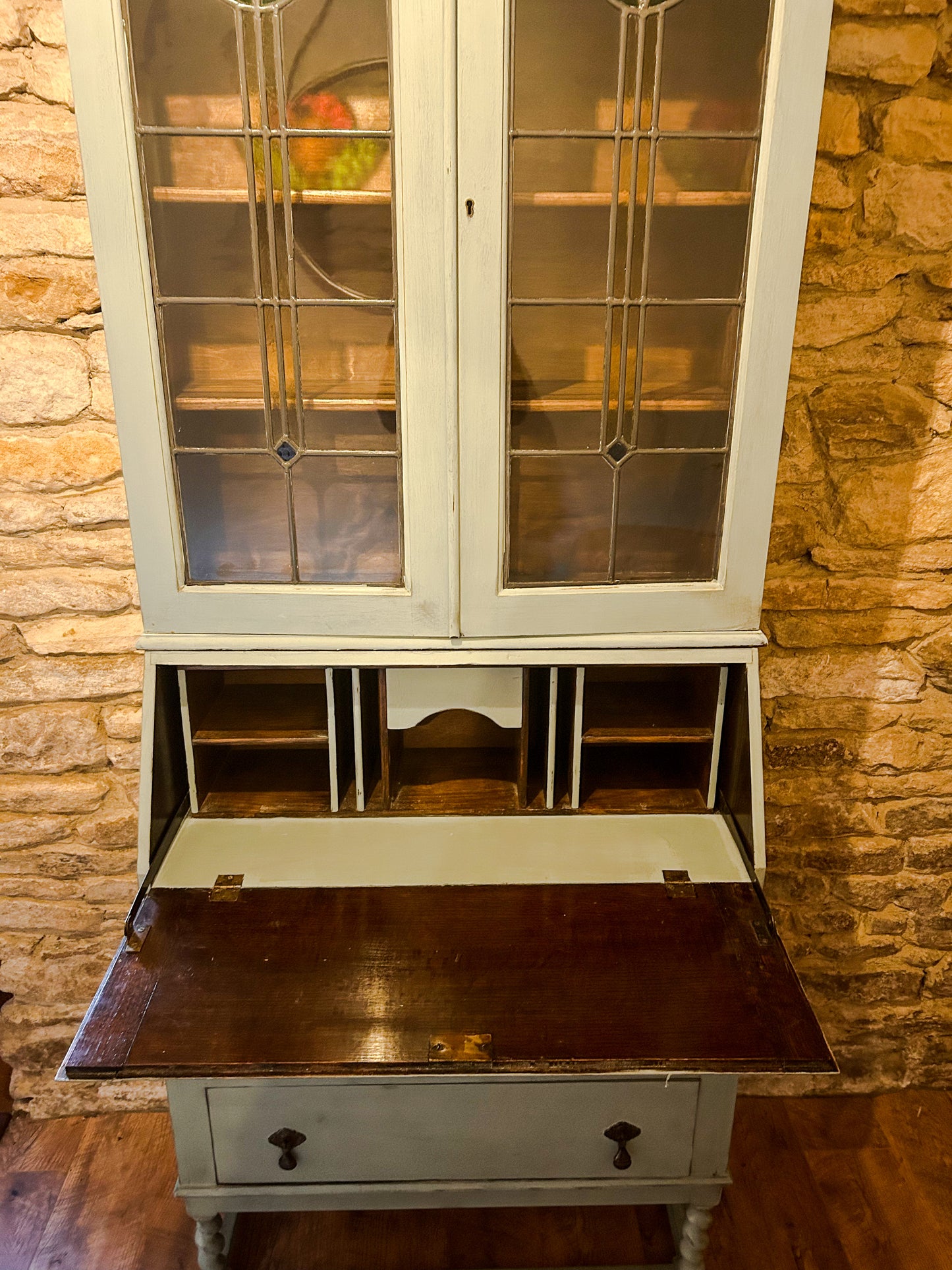 Refurbished Dresser with Stained Glass