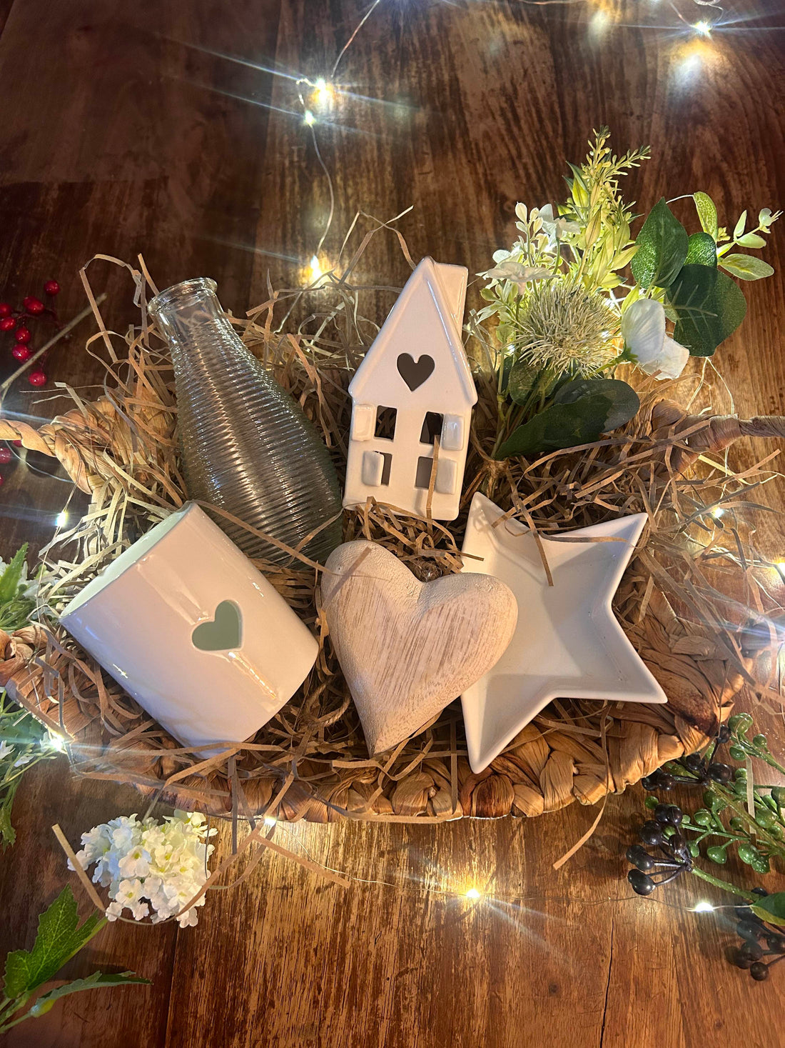 Faux Flowers in a rustic setting 