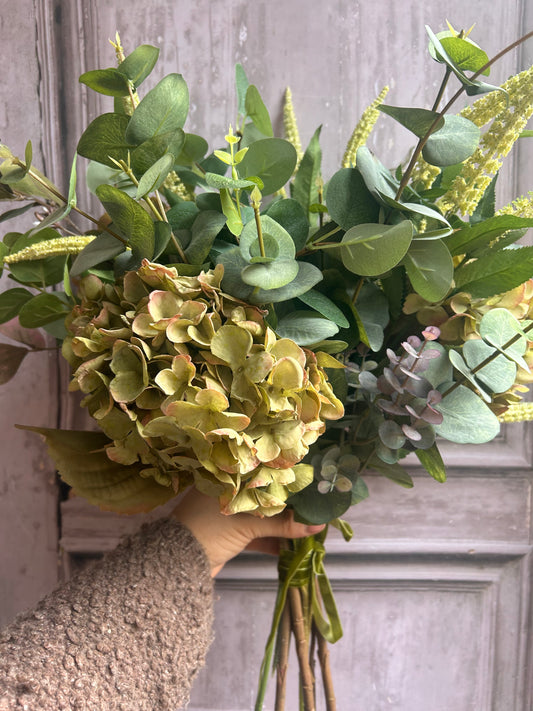 Eucalyptus & Hydrangea Artificial Bouquet