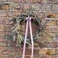 Dried Wildflower Wreath with Velvet Ribbon