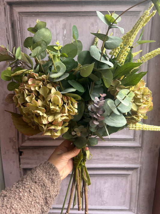 Eucalyptus & Hydrangea Artificial Bouquet