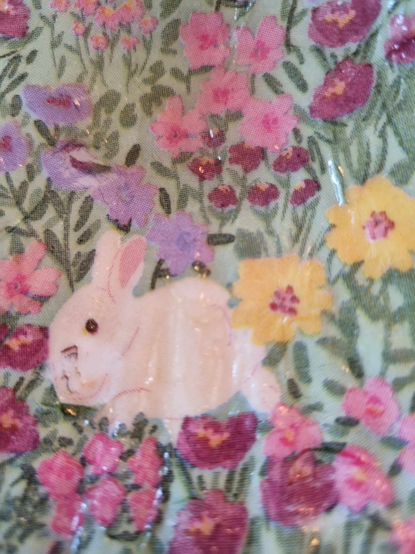 Wildflower Meadow Rabbit Scallop Shell Dish