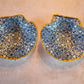 Blue Tile Pattern Scallop Shell Trinket Dish