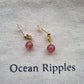 14ct Gold Plated Strawberry Quartz Drop Earrings