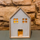 Natural House with LED lit candle - The Barn Shed