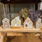 LED House decoration on wooden base - The Barn Shed