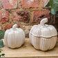 Rustic Cream Ceramic Pumpkin - The Barn Shed