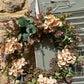 Cream Hydrangea & Eucalyptus Artificial Wreath