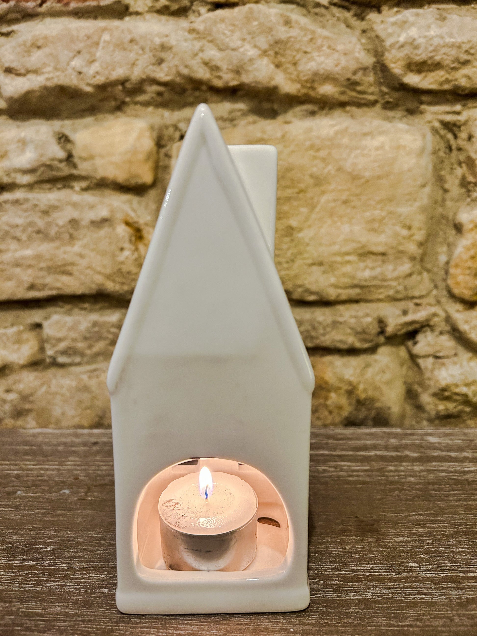 Ceramic House T-light Holder-Large - The Barn Shed