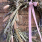 Dried Wildflower Wreath with Velvet Ribbon