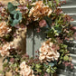 Cream Hydrangea & Eucalyptus Artificial Wreath