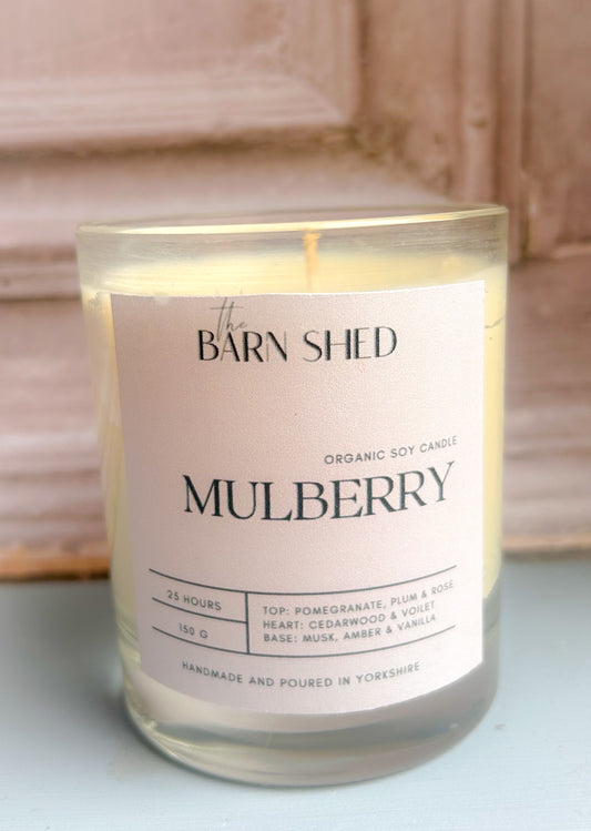 Mulberry Glass Candle