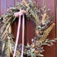 Dried Wildflower Wreath with Velvet Ribbon