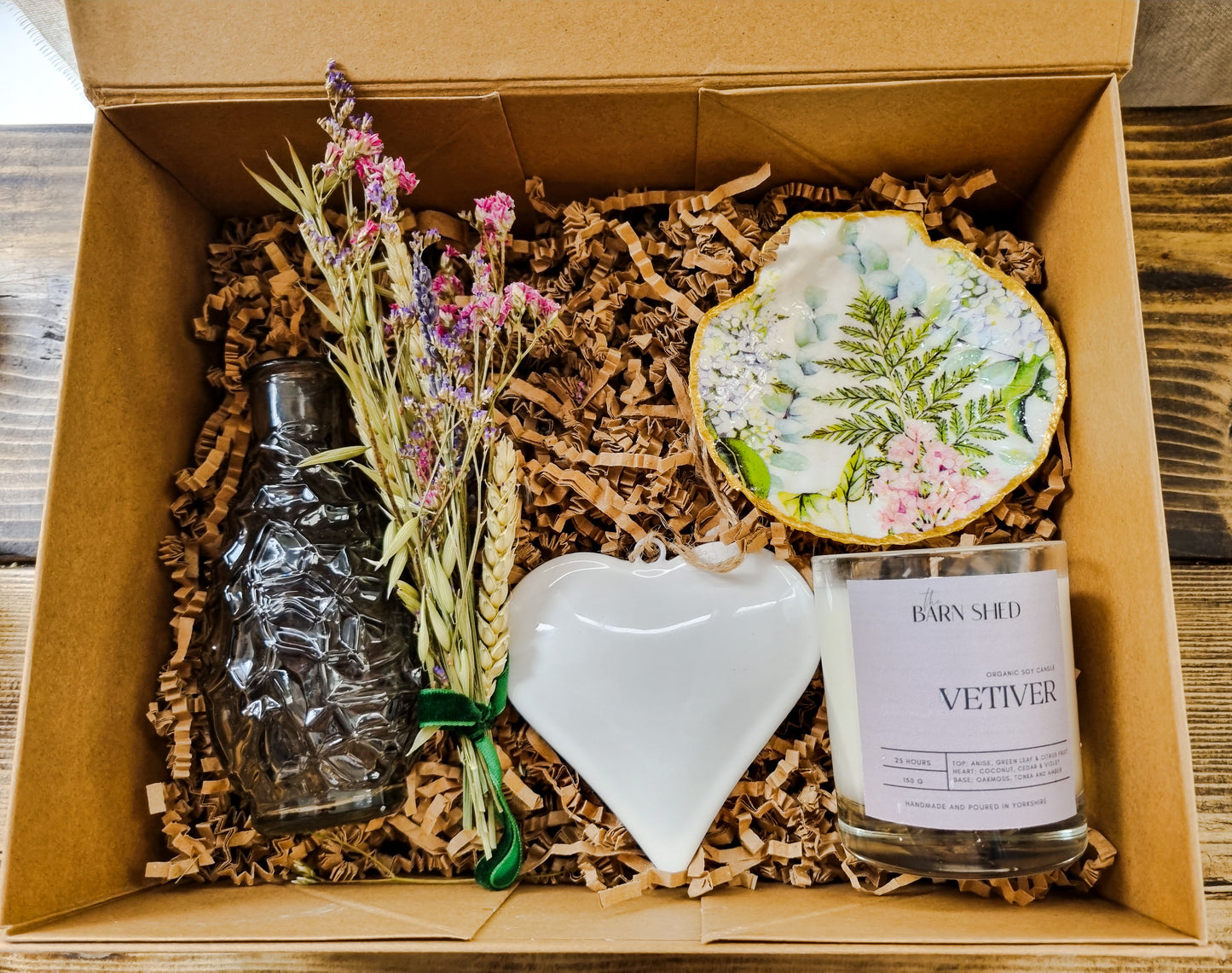 Luxury Botanical Gift Box | Candle, Decorative Shell & Floral Gift Set| New House| Self Care Gift