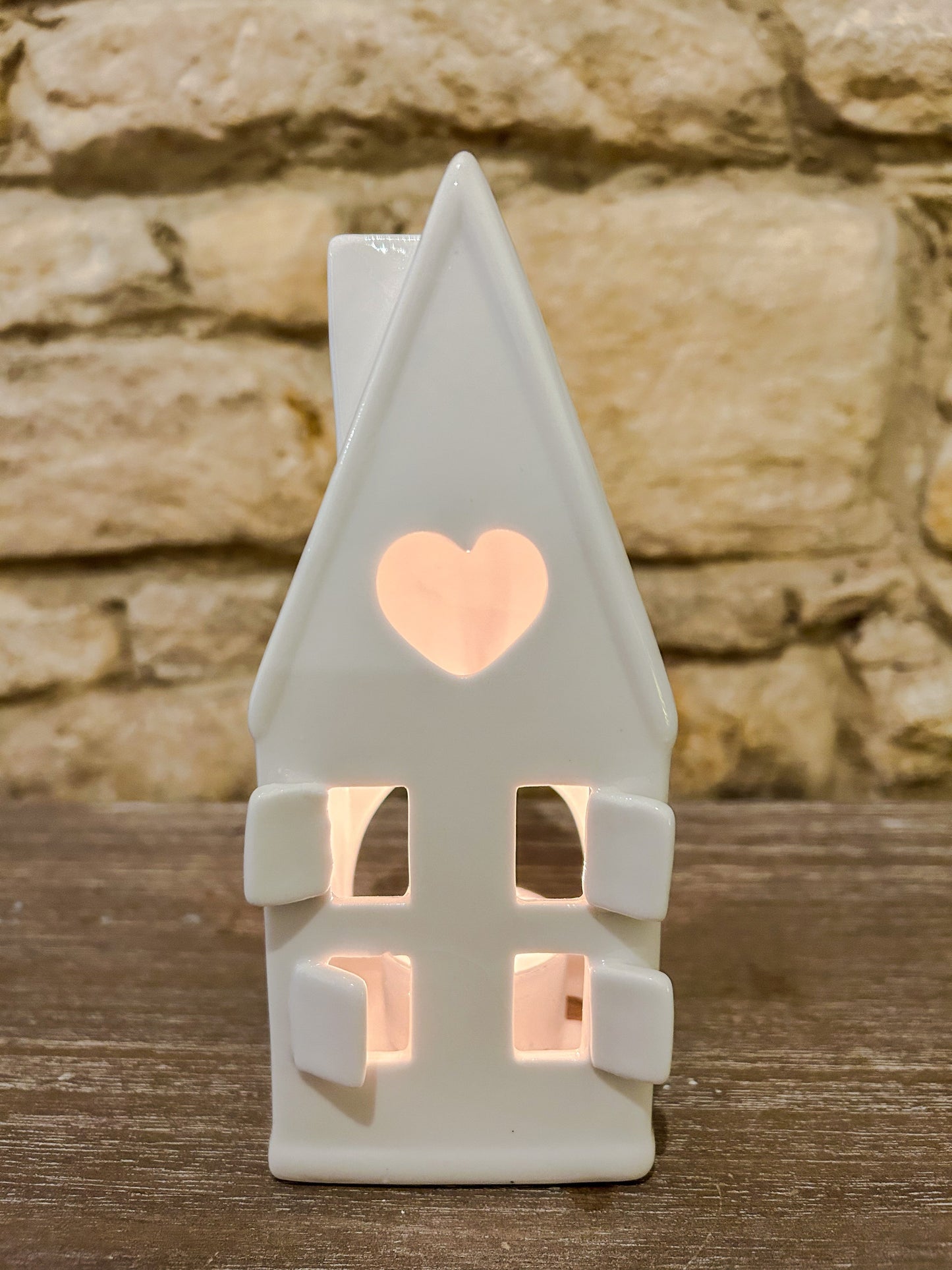 Ceramic House T-light Holder-Large - The Barn Shed