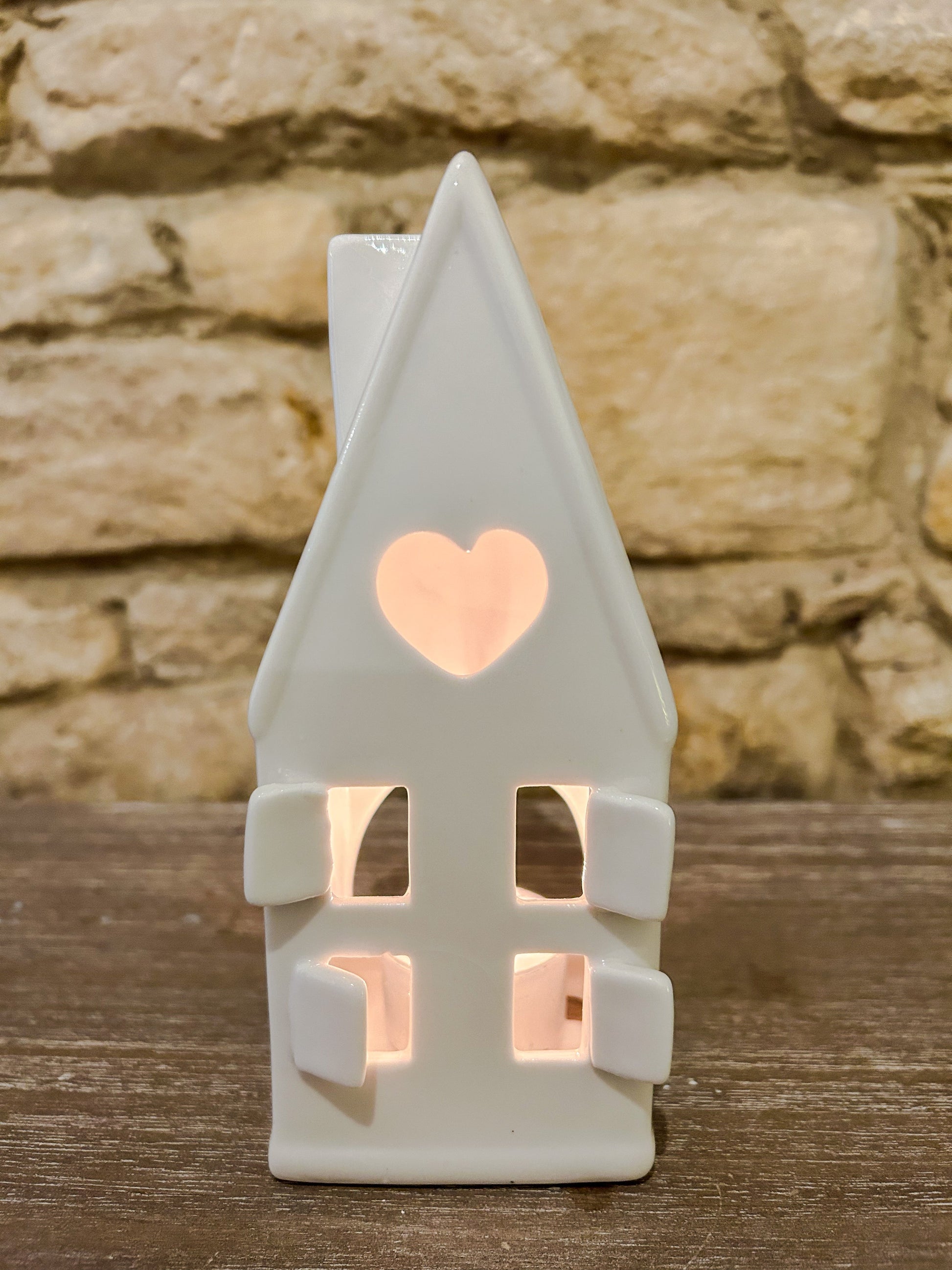 Ceramic House T-light Holder-Large - The Barn Shed