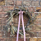 Dried Wildflower Wreath with Velvet Ribbon