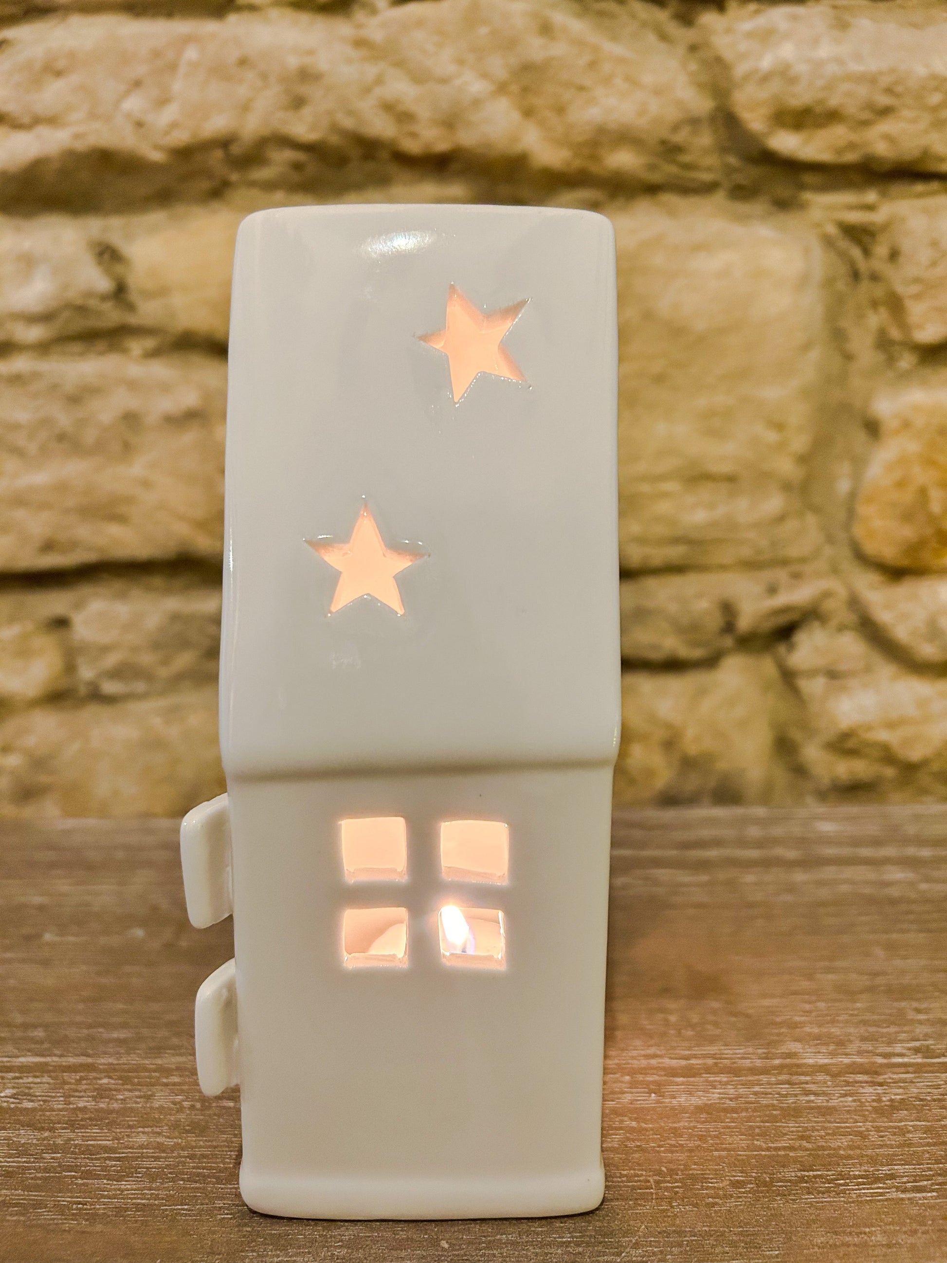 Ceramic House T-light Holder-Large - The Barn Shed