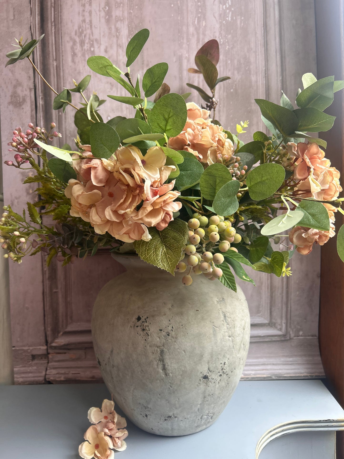 Blush Hydrangea & Dried Flower Bouquet