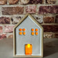 Natural House with LED lit candle - The Barn Shed