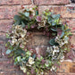 Green Hydrangea & Eucalyptus Artificial Wreath