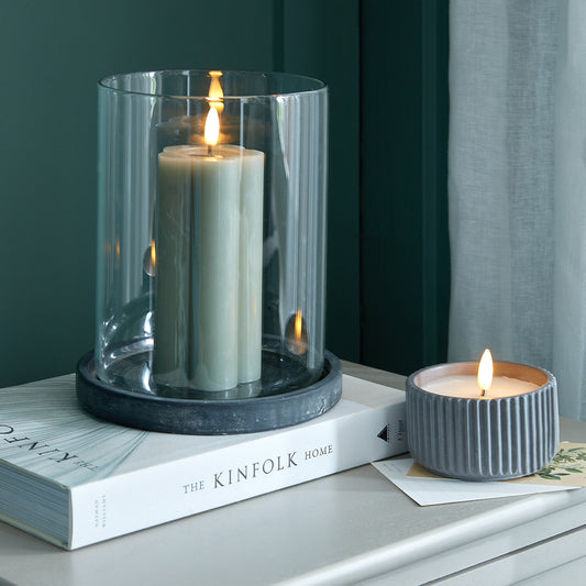 Grey Large Hurricane Lantern