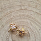 14ct Gold Plated Lilac Flower Stud Earrings