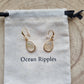 14ct Gold Plated Mother of Pearl Drop Earrings
