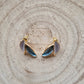 14ct Gold Plated Oil Drip Leaf Earrings