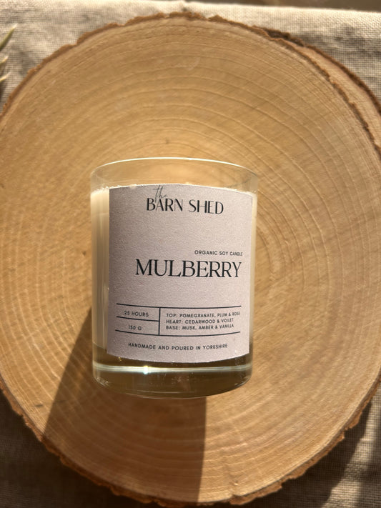 Mulberry Glass Candle