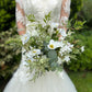 Faux Wedding Flowers-White and Green Bridal Bouquet