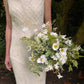 Faux Wedding Flowers-White and Green Bridal Bouquet