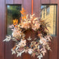 Rustic Autumn Wreath in Artificial Flowers