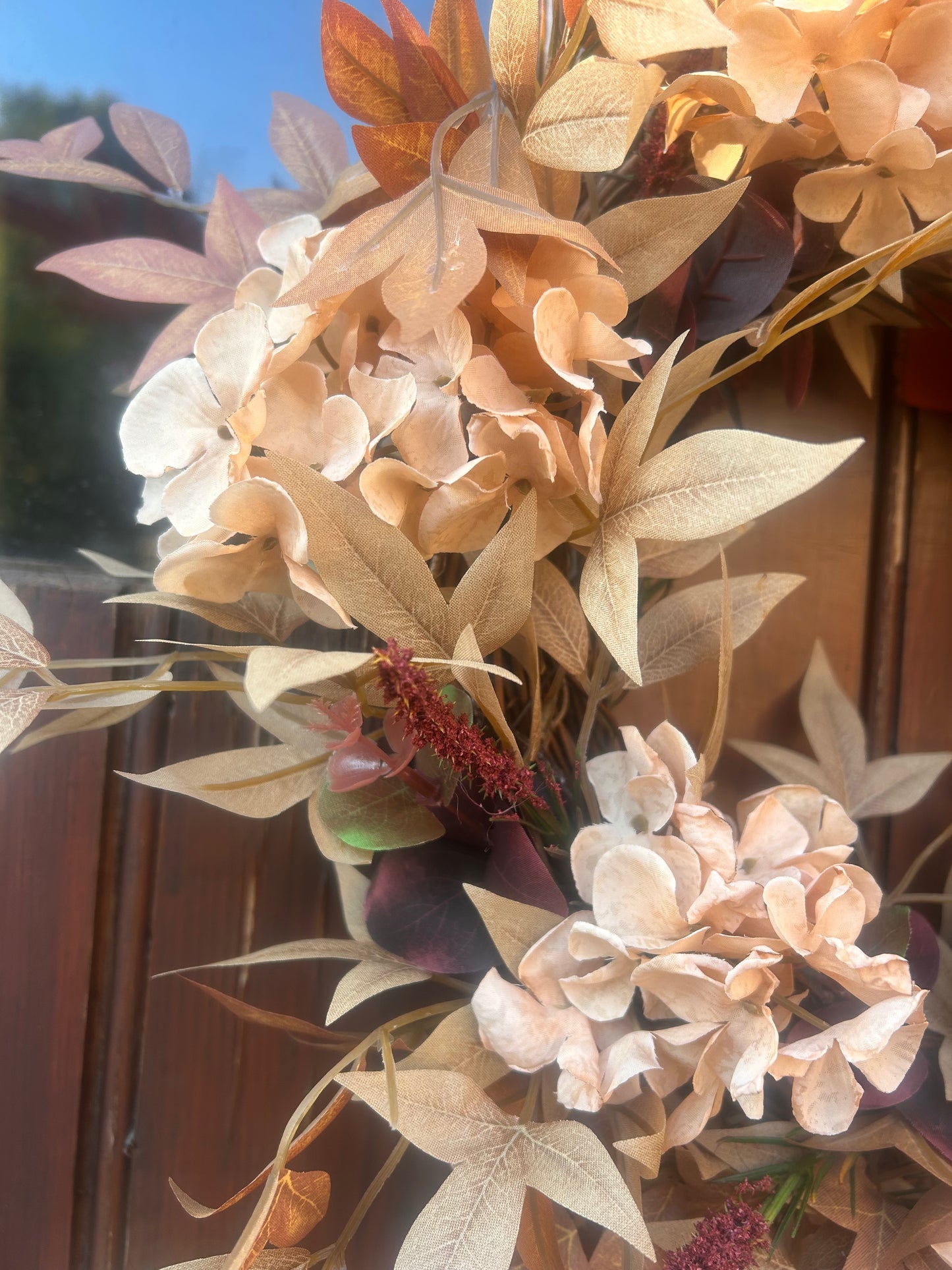 Rustic Autumn Wreath in Artificial Flowers